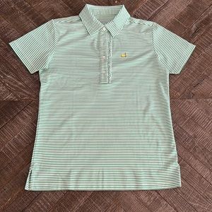Masters Women’s Green Striped Golf Shirt